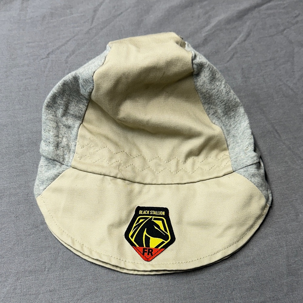 Men’s Black Stallion FR Welding Cap - Medium Tan and Gray